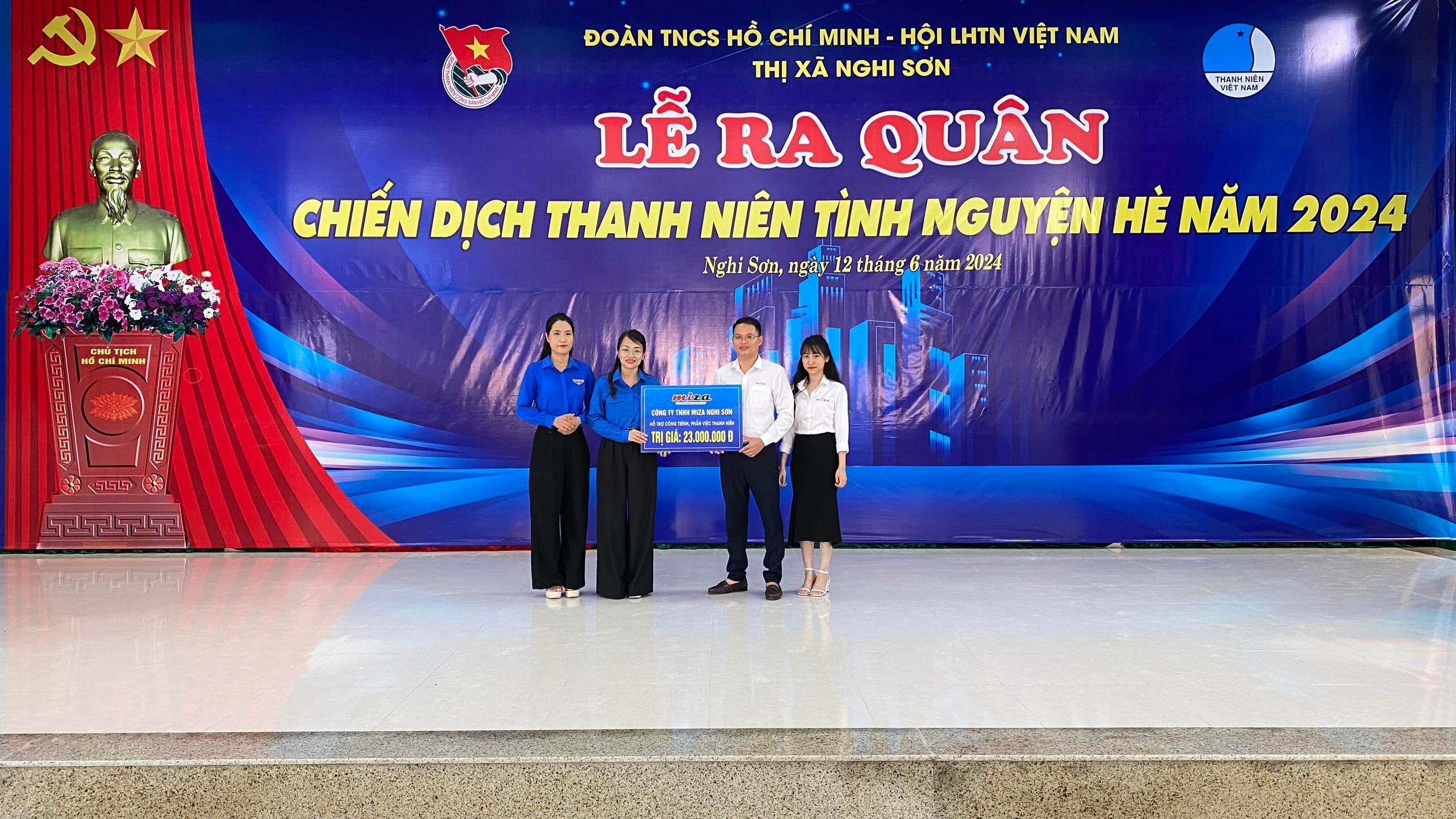 MIZA NGHI SƠN HƯỞNG ỨNG VÀ ỦNG HỘ “CHIẾN DỊCH THANH NIÊN TÌNH NGUYỆN HÈ NĂM 2024”