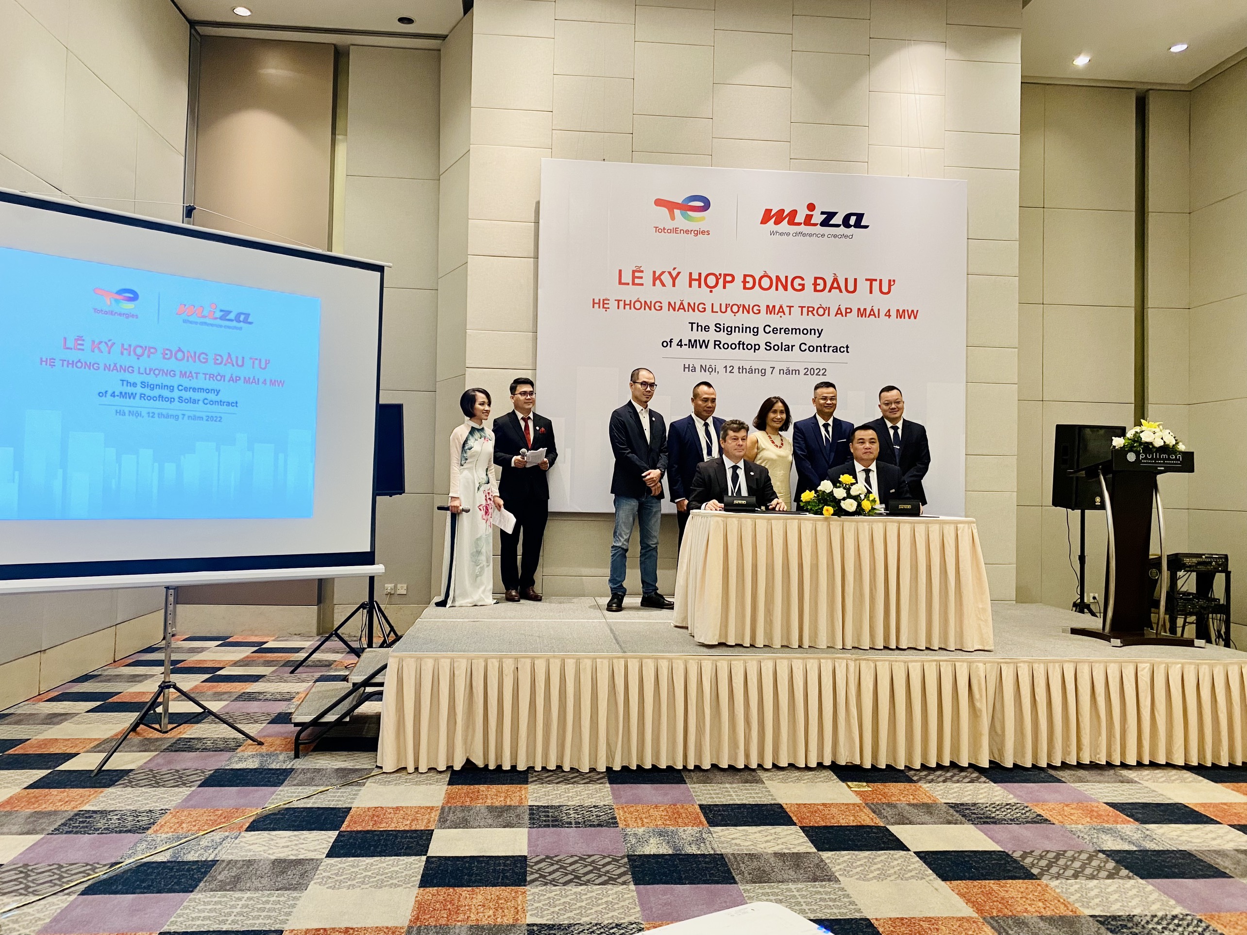 Miza Corporation ký kết hợp tác với TotalEnergies đầu tư hệ thống điện mặt trời áp mái cho các Nhà máy của Miza tại Việt Nam.